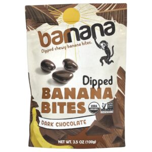 Barnana Mordidas de Banana em Borracha Mergulhada Chocolate Amargo 100 g (35 oz)
