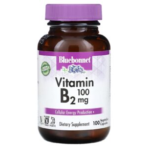 Bluebonnet Nutrition Vitamina B2 100 mg 100 Cápsulas Vegetais