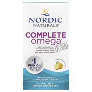Nordic Naturals Complete Ômega Xtra Limão 60 Cápsulas Softgel (680 mg por Cápsula Softgel)
