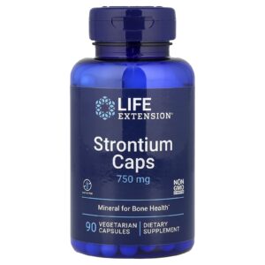Life Extension Cápsulas de Estrôncio 750 mg 90 Cápsulas Vegetarianas (250 mg por Cápsula)