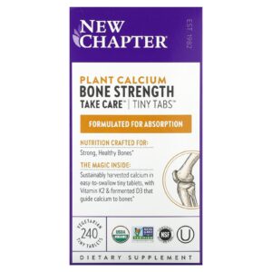New Chapter Plant Calcium Bone Strength Take Care 240 Comprimidos Pequenos Vegetarianos