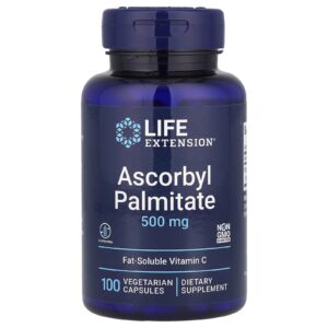 Life Extension Palmitato de Ascorbila 500 mg 100 Cápsulas Vegetarianas