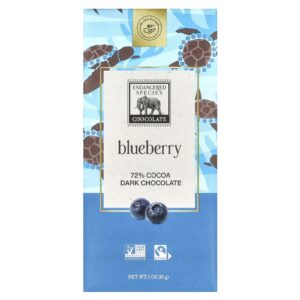 Endangered Species Chocolate Mirtilos Deliciosos + Chocolate Amargo 72% de Cacau 85 g (3 oz)