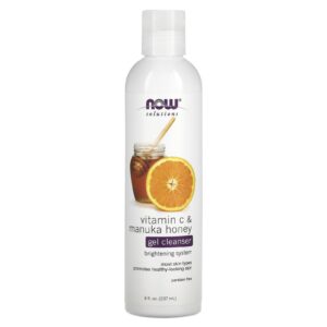 NOW Foods Solutions Limpador gel Vitamina C e Mel Manuka 8 fl oz (237 ml)