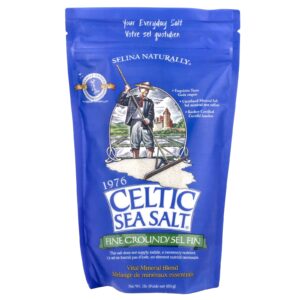 Celtic Sea Salt Sal Moído Fino Mistura de Minerais Essenciais 454 g (1 lb)