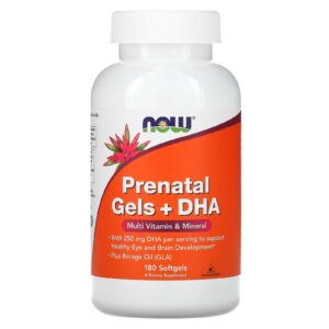NOW Foods Pré-natal Gels+ DHA 180 Cápsulas Softgel