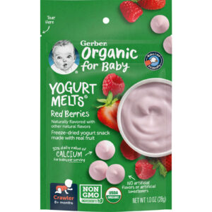 Gerber Iogurte Orgânico Derrete Mais de 8 Meses Frutos Vermelhos 28 g (1 oz)