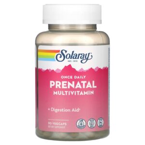 Solaray Uma Vez ao Dia Multivitamínico Pré-Natal 90 VegCaps