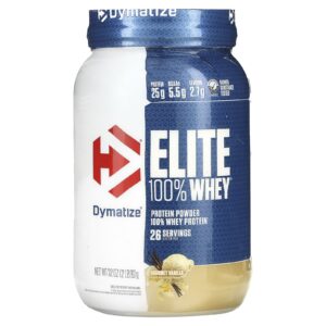 Dymatize Elite 100% Proteína Whey em Pó Baunilha Gourmet 907 g (2 lbs)