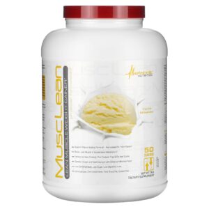 Metabolic Nutrition MuscLean Ganho de Peso Muscular Magro Milkshake de Baunilha 5 lb