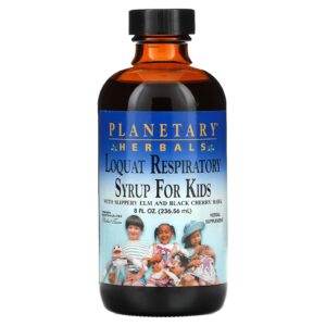 Planetary Herbals Xarope respiratório de Nespereira para crianças 8 fl oz 236.56 (ml)