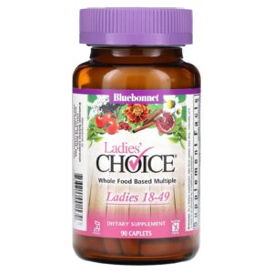 Bluebonnet Nutrition Ladies Choice Múltiplo à Base de Alimentos Integrais Mulheres de 18 a 49 90 Cápsulas