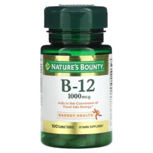 Natures Bounty Vitamina B-12 1.000 mcg 100 comprimidos revestidos