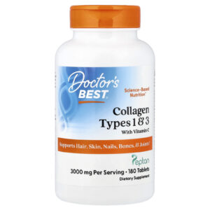 Doctors Best Colágenos Tipos 1 e 3 e Vitamina C 180 Comprimidos