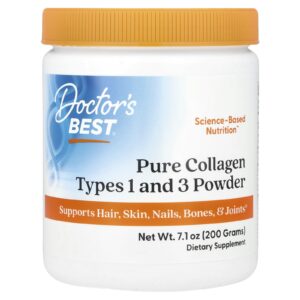 Doctors Best Colágeno Puro dos Tipos 1 e 3 em Pó 200 g (71 oz)