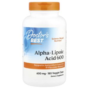 Doctors Best Ácido Tióctico 600 600 mg 180 Cápsulas Vegetais