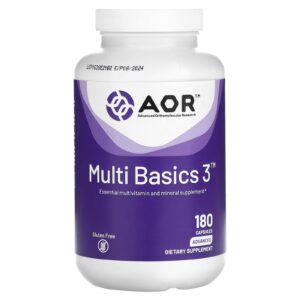 Advanced Orthomolecular Research AOR Multi Basics 3 180 Cápsulas