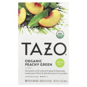 TAZO Chá Verde Orgânico Verde Pêssego 20 Saquinhos de Chá 40 g (14 oz)