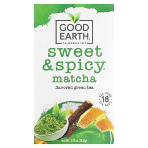 Good Earth Teas Chá Verde Matcha Doce e Picante 18 Saquinhos de Chá 388 g (137 oz)