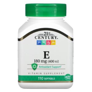 21st Century Vitamina E 180 mg (400 UI) 110 Cápsulas Softgel