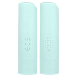 EOS Balm Labial de Manteiga de Karité 100% Natural Orgânico Hortelã Doce Embalagem com 2 Unidades 4 g (014 oz) Cada