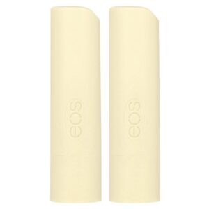 EOS Balm Labial 100% Natural e Orgânico Fava de Baunilha Embalagem com 2 Unidades 4 g (014 oz) Cada