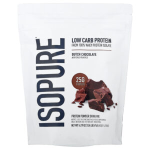 Isopure Proteína em Pó Low Carb Chocolate Holandês 476 g (104 lb)