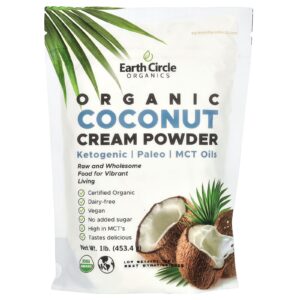 Earth Circle Organics Creme de Coco Orgânico em Pó 4534 g (1 lb)
