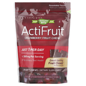 Natures Way ActiFruit™ Cápsula Mastigável de Cranberry 500 mg 20 Cápsulas Mastigáveis