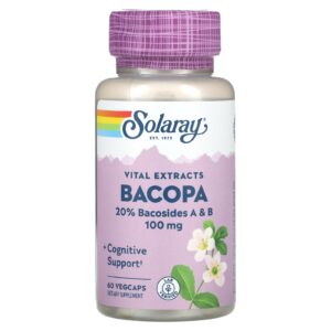 Solaray Extratos Vitais Bacopa 100 mg 60 VegCaps