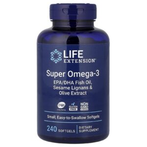 Life Extension Super Ômega-3 240 Cápsulas Softgel