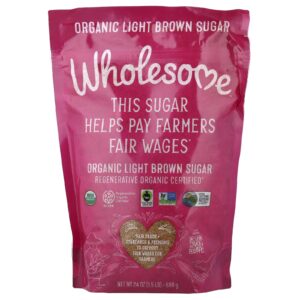 Wholesome Sweeteners Açúcar Mascavo Claro Orgânico 680 g (24 oz)