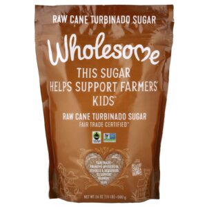 Wholesome Sweeteners Açúcar de Cana Turbinado Natural 680 g (15 lb)