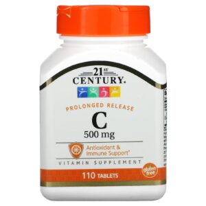 21st Century Vitamina C Liberação Prolongada 500 mg 110 Comprimidos