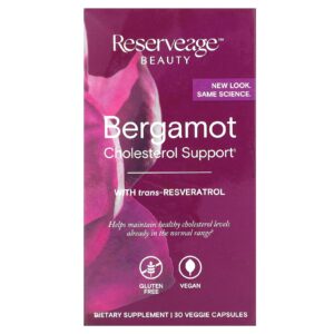 Reserveage Beauty Suporte ao Colesterol com Bergamota 30 Cápsulas Vegetais