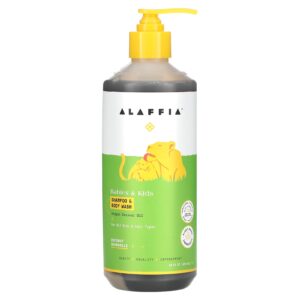 Alaffia Para Bebês e Crianças Shampoo e Sabonete Líquido Coco e Camomila 473 ml (16 fl oz)