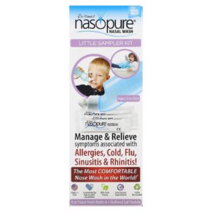 Nasopure Fórmula do Hanas Nasal Wash Kit de Amostra Pequeno Idades 2 a 102+ Kit de 6 Peças
