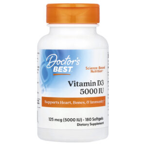 Doctors Best Vitamina D3 125 mcg (5.000 UI) 180 Cápsulas Softgel