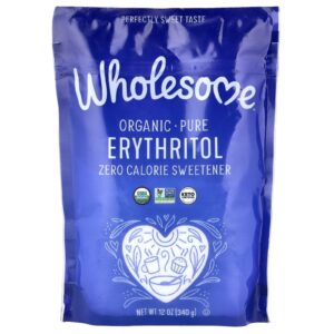 Wholesome Sweeteners Eritritol Puro Orgânico Adoçante de Zero Calorias 340 g (12 oz)