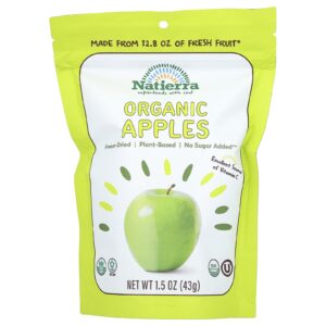 Natierra Liofilizado Orgânico Maçãs 43 g (15 oz)