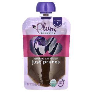 Plum Organics Alimento Orgânico para Bebês A Partir de 4 Meses Just Prunes 99 g (35 oz)
