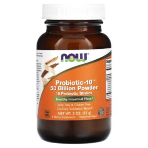 NOW Foods Probiotic-10 em Pó 57 g (2 oz)