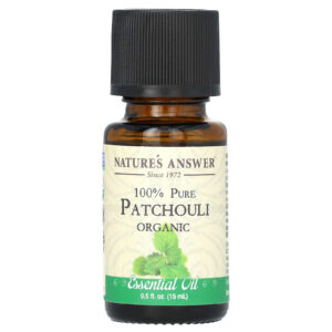 Natures Answer Óleo Essencial Orgânico Patchuli 100% Puro 15 ml (05 fl oz)