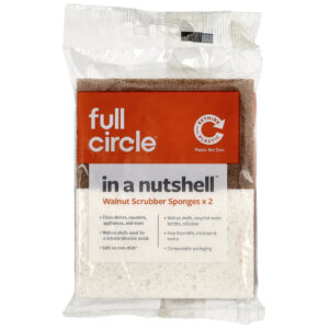 Full Circle In a Nuthel™ Esponjas do Esfoliante de Nozes 2 Esponjas 112 cm x 7 cm (44" x 275" Cada)