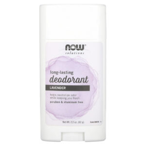 NOW Foods Solutions Bastão Desodorante de Longa Duração Lavanda Refrescante 62 g (22 oz)