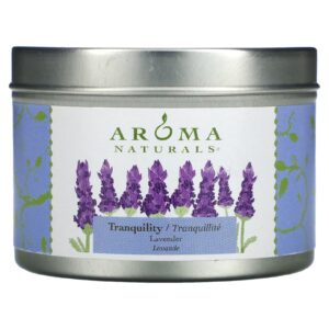 Aroma Naturals Soy VegePure Vela em Lata para Viagem Tranquilidade Lavanda 7938 g (28 oz)