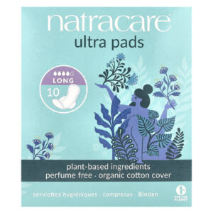 Natracare Ultra-absorventes Cobertura de Algodão Orgânico Longo 10 Absorventes