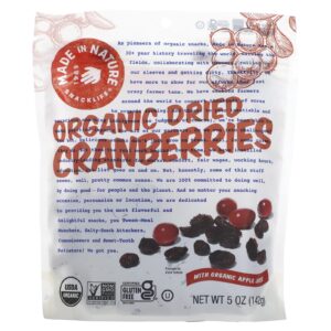Made in Nature Cranberries Orgânicos Desidratados com Suco de Maçã Orgânica 142 g (5 oz)