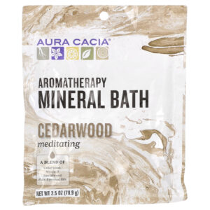 Aura Cacia Aromatherapy Mineral Bath Cedro 709 g (25 oz)