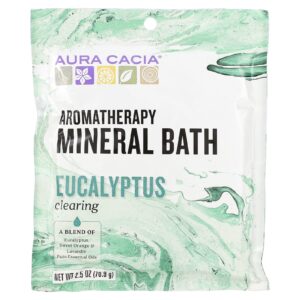 Aura Cacia Banho Mineral de Aromaterapia Limpeza de Eucalipto 709 g (25 oz)